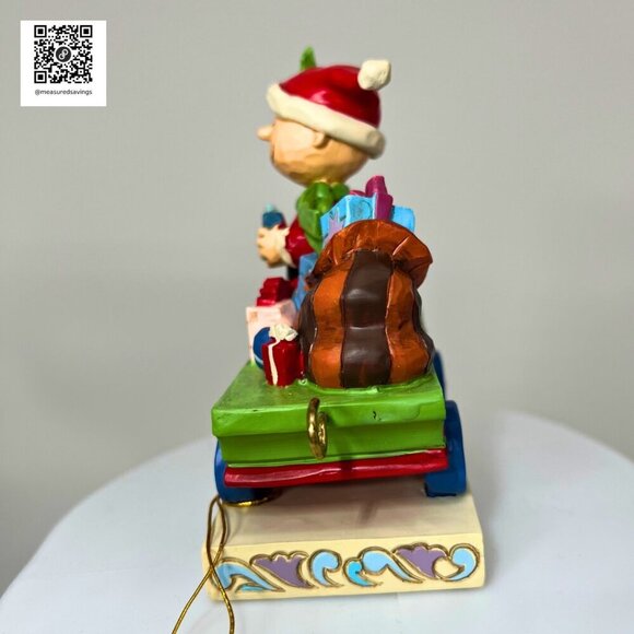 New in Box - Peanuts Charlie Brown Jim Shore Christmas Train "All Wrapped Up" - Picture 6 of 12
